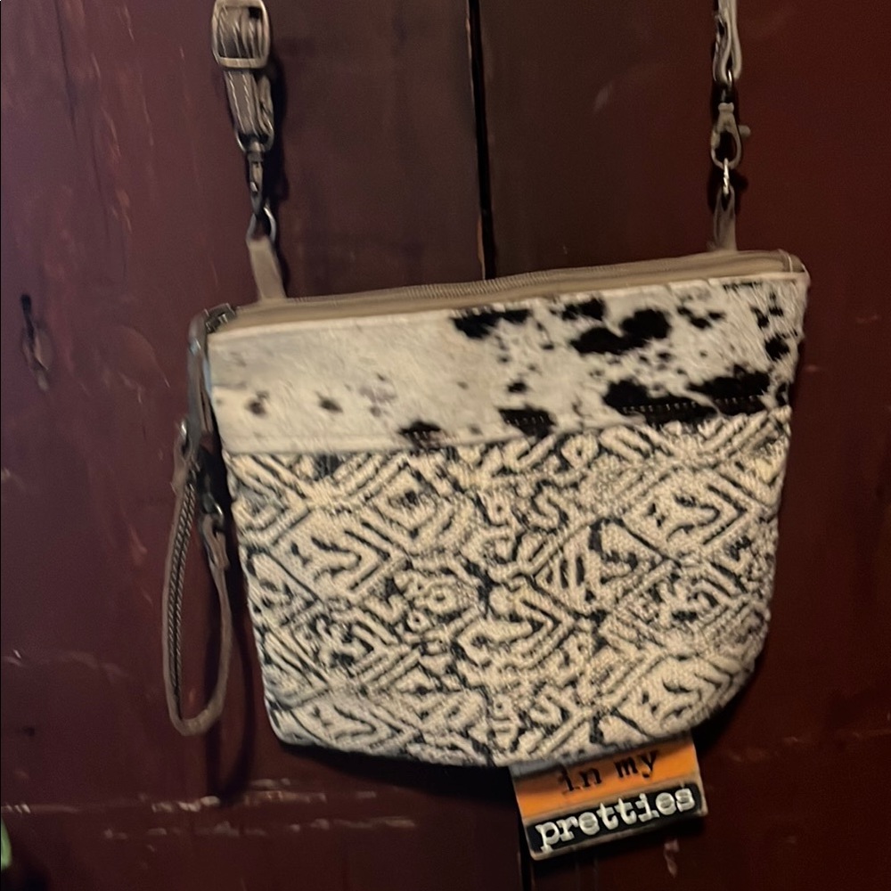 Black and White Patterned Women's Bag